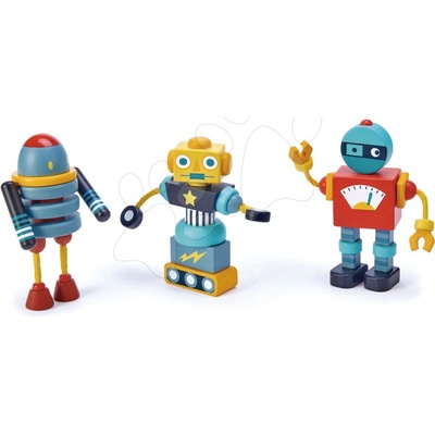 Tender Leaf Toys Drevené retro postavičky Robot Construction