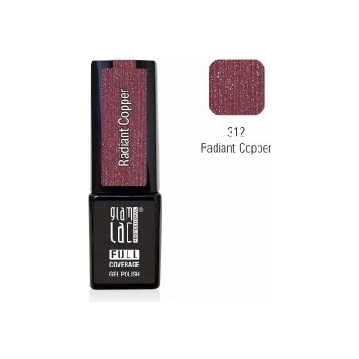 GlamLac Gel lak třpytivý 312 Radiant Copper 6 ml