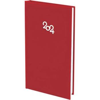 Бележник с дати 8х16 cm книговинил 64 листа Черв (2011023-07-42113)