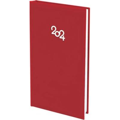 Бележник с дати 8х16 cm книговинил 64 листа Черв (2011023-07-42113)