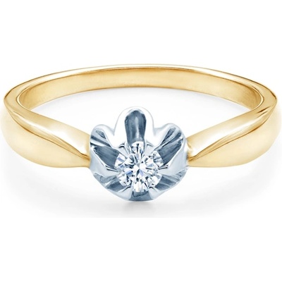 SAVICKI Годежен пръстен savicki: двуцветно злато, диамант