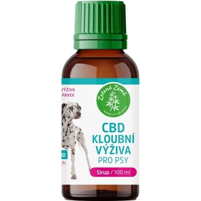 Zelená Země CBD kĺbová výživa pre psov sirup 100 ml
