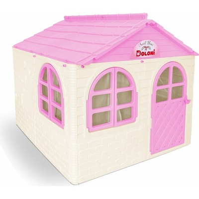 Doloni dětský zahradní domeček šedo-bílo-růžový XL – Zboží Mobilmania
