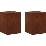 vidaXL Стойка за растения 2 pcs Ръждясало 30 x 30 x 40 cm (8012473)