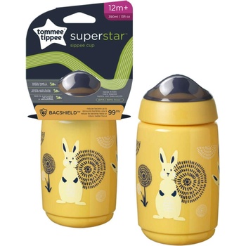 Tommee Tippee Чаша за пиене - Superstar Чаша за пиене с чучурче 390 мл 12 месеца горчица жълто (447828)