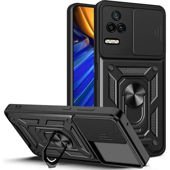 GKK Калъф с Предпазител за Камера за XIAOMI Poco F4, Kickstand Pro Case, Черен (9589046924200)