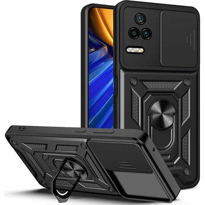 Tech-Protect Калъф с Предпазител за Камера за Xiaomi Poco F4, Tech-Protect Kickstand Pro Case, Черен (9589046924200)