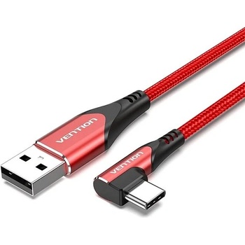 Vention COERF Type-C (USB-C) 90° USB 2.0 Cotton, 1m, červený