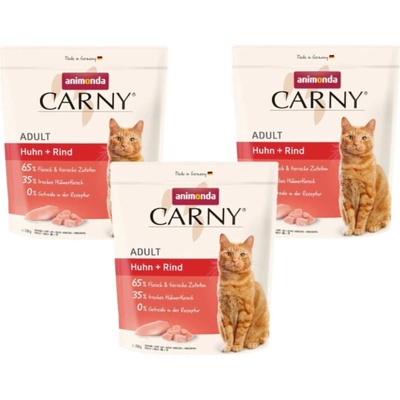 ANIMONDA Cat Carny Adult s kuracím mäsom a hovädzím mäsom 3 x 0,35 kg