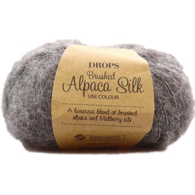 Drops Brushed Alpaca Silk UNI 03 šedá