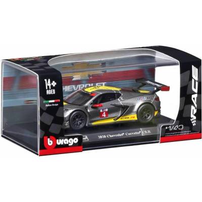 Bburago 2020 Chevrolet Corvette C8.R v dekorativní krabici 1:43