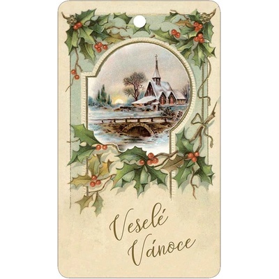 Bohemia Gifts Aromatická karta malá 11 x 6,3 cm Veselé Vánoce hnědá – Zboží Dáma