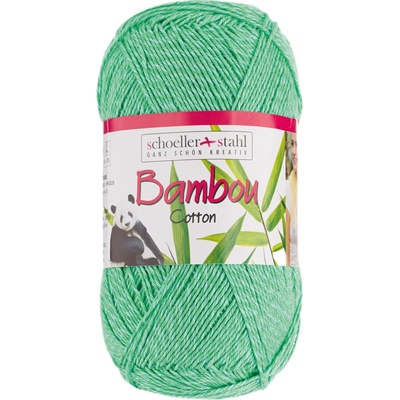 Schoeller+Stahl BAMBOU COTTON - 40% viskóza, 30% bavlna, 30% polyakryl - Ručně pletací příze Barva: 16- Meergrun