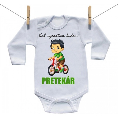 Boodyy Body s dlhým rukávom Keď vyrastiem budem pretekár