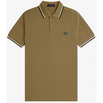 Fred Perry Блуза с яка Fred Perry Short Sleeve Twin Tipped Polo Shirt - ShadedStone Z60