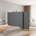 vidaXL Параван за стая, 4 панела, антрацит, 698x180 cм, текстил (350284)