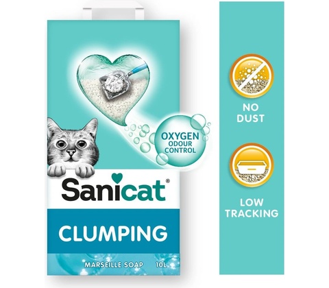 SANICAT Clumping hrudkující bentonitové s marseillským mýdlem 10 l