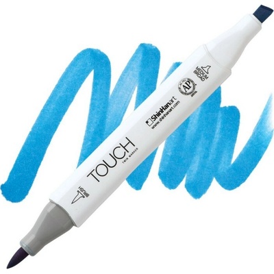Lihová fixa TOUCH oboustranná Brush & Chisel, Peacock blue (B263)