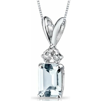 Eppi Zlatý přívěsek s akvamarínem a diamanty Deandra P32519