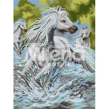 Milena Style Диви коне - гоблен със схема конци dmc 1: 1
