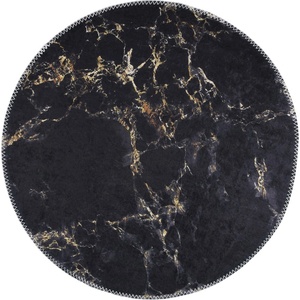 Vitaus Сив кръгъл килим ø 100 cm - Vitaus (FGR-S402-Yuvarlak-100x100)