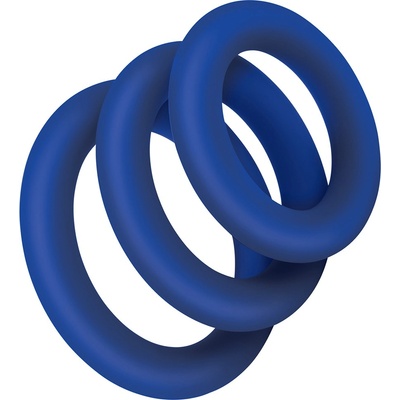 ZOLO Комплект от 3 бр. екстра дебели силиконови пръстени за пенис Zolo