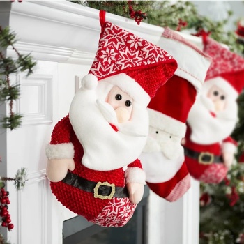 Eurofirany Mikulášska čižma MORIS Mikuláš červený Polyester UNI