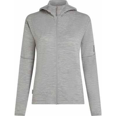 Icebreaker Wmns Merino 360 Realfleece Elemental LS Zip Hood Metro Heather