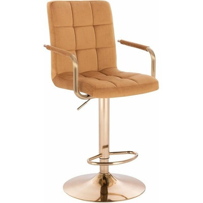 LuxuryForm Design Verona Gold Velur na zlatom tanieri medová