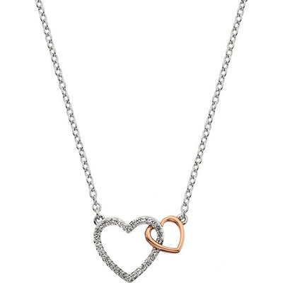 Hot Diamonds Strieborný náhrdelník s pravým diamantom Flora DP732