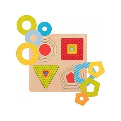 Goki Layered puzzle - 4 geometric shapes