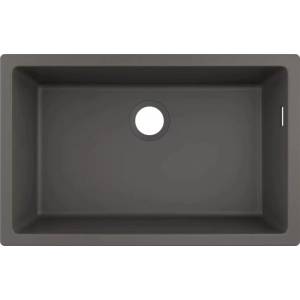 Hansgrohe S51 SilicaTec композитна мивка, сив камък, 71x45 см (43432290) Мивка за вграждане