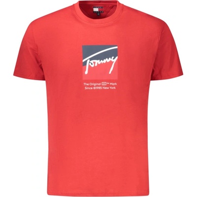 Tommy Hilfiger Мъжка тениска с къс ръкав tommy hilfiger, Размер xl, Цвят Червено (dm0dm21940_roxle)