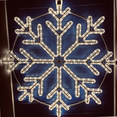 DecoLED LED svetelná vločka závesná priemer. 100 cm teplá biela
