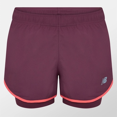 New Balance Къси панталони New Balance Women's Performance Running Shorts - Mauve/Coral