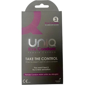 Uniq Eva Женски презервативи без латекс 3 бр