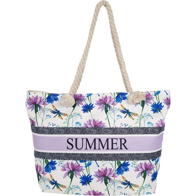 Плажна чанта с цветя - Summer