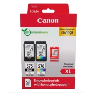 Canon Многократно опакована фотохартия Canon PG575XL+CL576XL+10x15 GP501