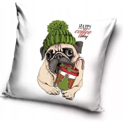 Carbotex Коледна калъфка за възглавница Coffee Day - 40 x 40 см (PNL237020-POSZ)