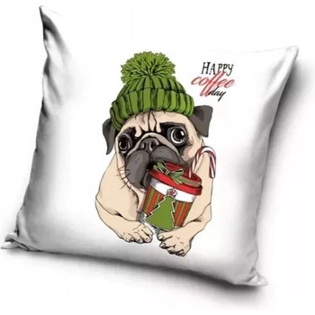 Carbotex Коледна калъфка за възглавница Coffee Day - 40 x 40 см (PNL237020-POSZ)