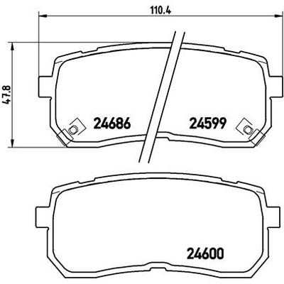 BREMBO Sada brzdových platničiek kotúčovej brzdy P30035