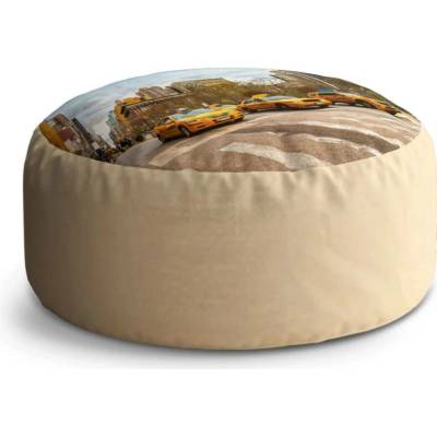 Sablio Taburet Circle Žluté taxiky 2: 38x48 cm