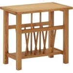 vidaXL Маса за списания, 45x27x42 см, дъбово дърво масив (289184)