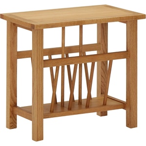 vidaXL Маса за списания, 45x27x42 см, дъбово дърво масив (289184)