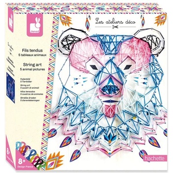 Janod Atelier Създаваме с връзки Животни Комплект Deco 8+