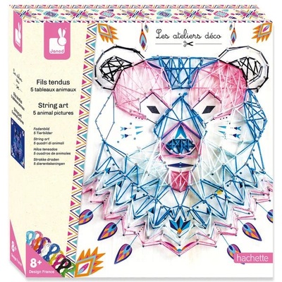 Janod Atelier Създаваме с връзки Животни Комплект Deco 8+