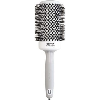Olivia Garden Expert Blowout Shine Round Brush White & Grey 55 mm