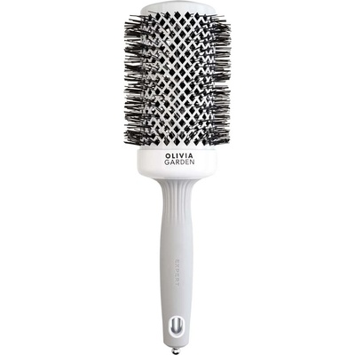 Olivia Garden Expert Blowout Shine Round Brush White & Grey 55 mm