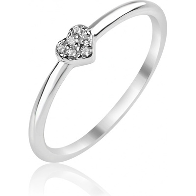 Meucci Stříbrný prsten se srdíčkem SR184