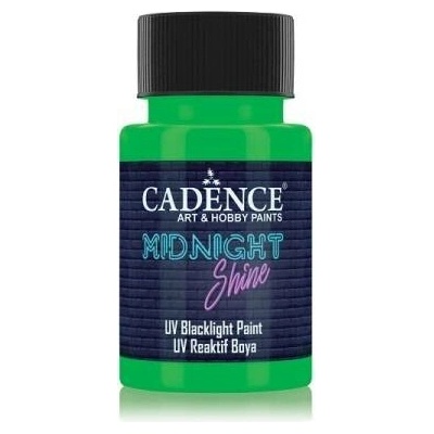 Cadence barva na textil uv midnight shine 50 ml green zelená